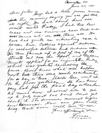 Letter from Roscoe Stephenson to his father O. A., 25 June 1911