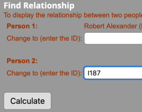 Calculating the relationship between two people
